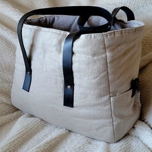 Louis Dog linen breathable dog carrier totebag